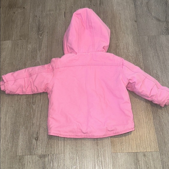 Carhartt Baby Girl Barbie Pink Shearling Lined Jacket 6 (Months) - Picture 2 of 8